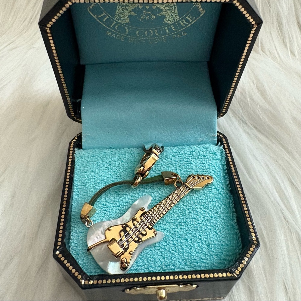Authentic RARE Juicy Couture Mother of Pearl Guitar Charm